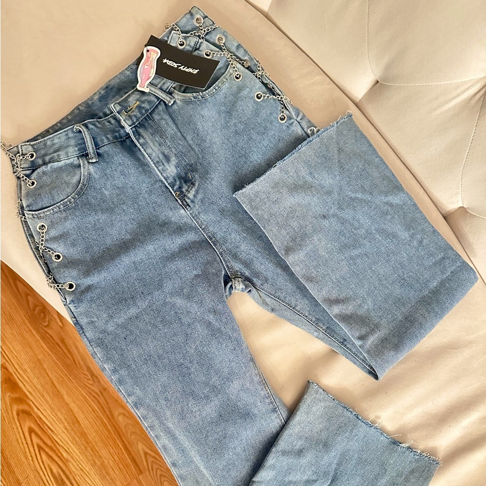 empty soda blue jeans